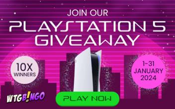 Win 1 of 10 PS5 Consoles & Share of £175K at WTG Bingo